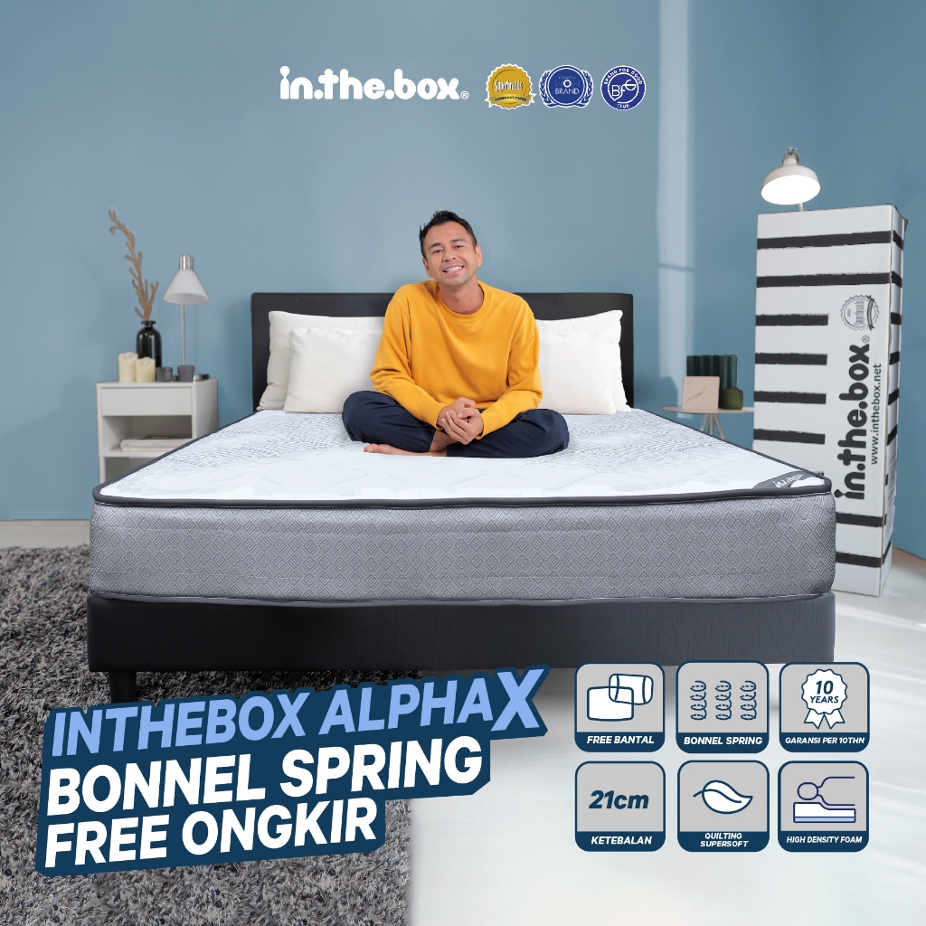 Jual Inthebox Alpha X Kasur Springbed Free Bantal Ukuran Kasur 90x200 100x200 120x200 0773