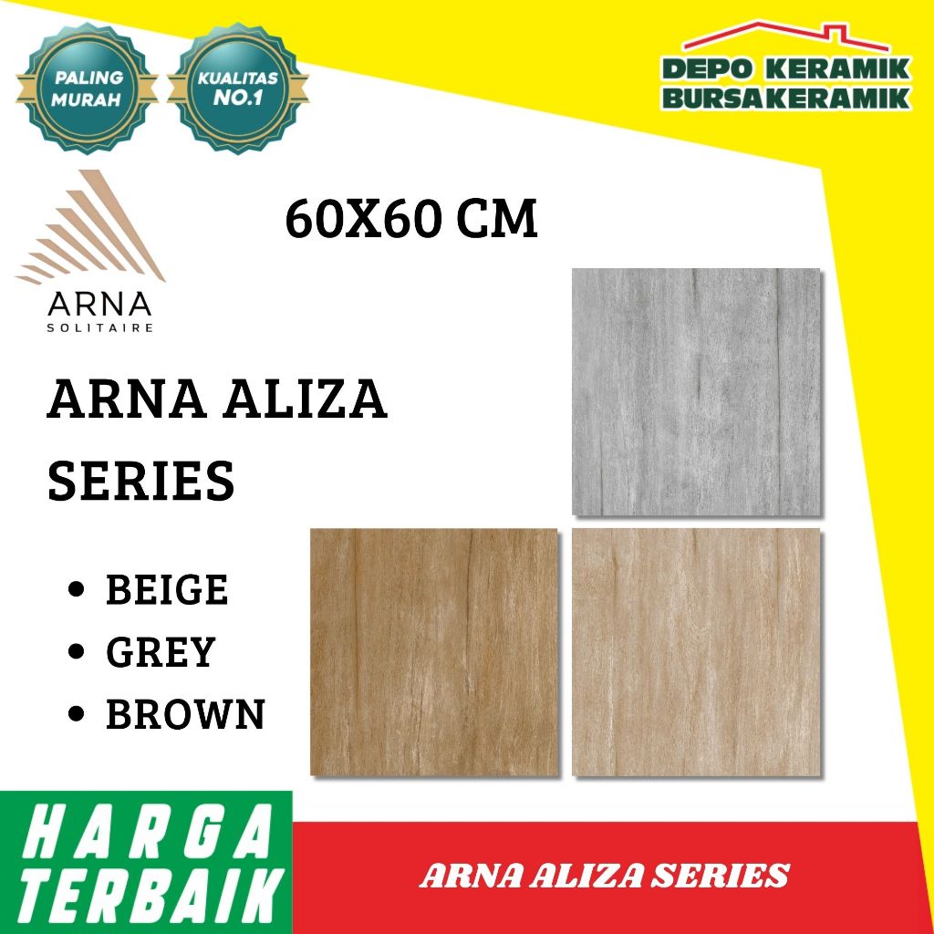 Jual Granit Kayu Murah 60x60 ALIZA SERIES -ARNA- Matt&Wood | Shopee ...