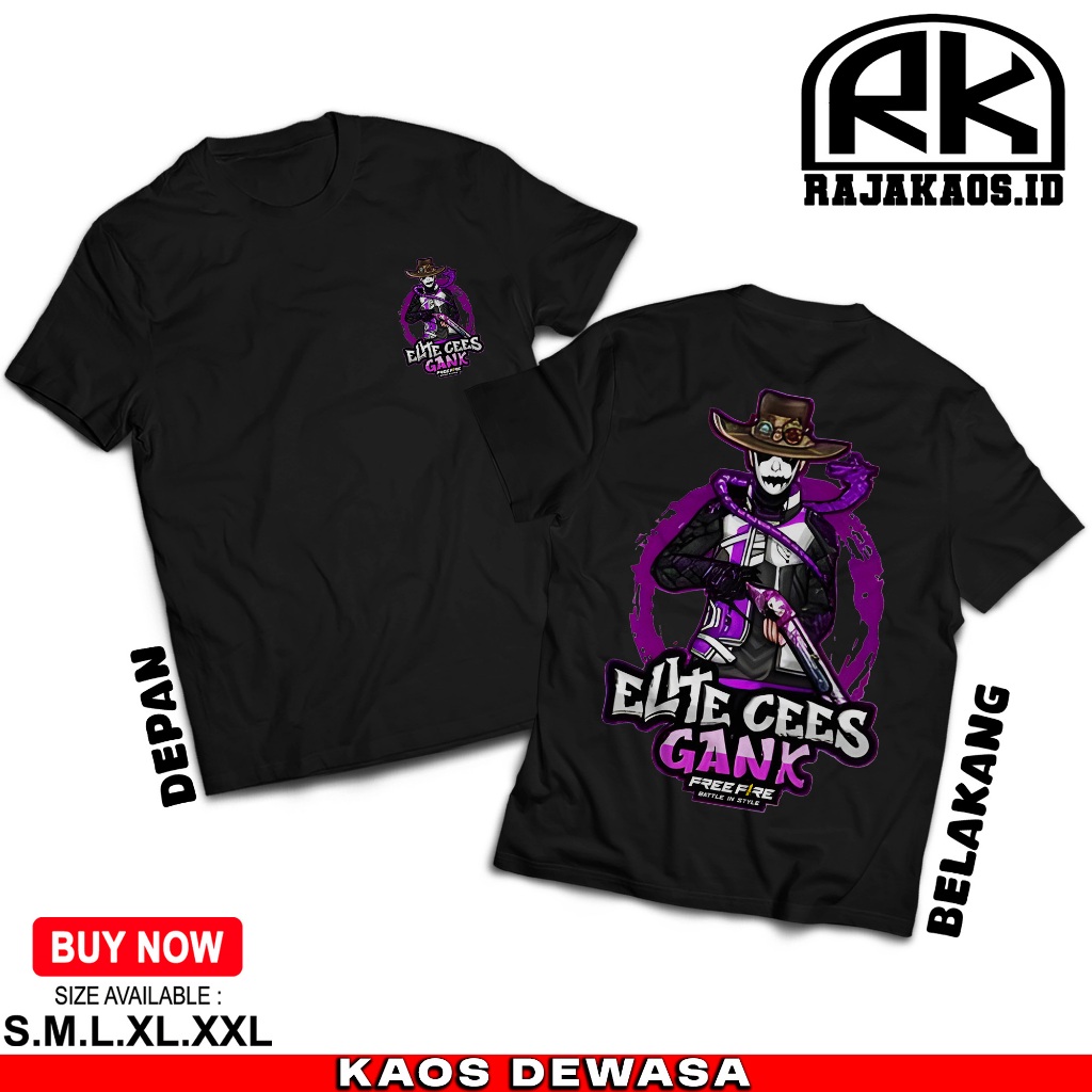 Jual Kaos Elite Cees Gank Rapper Set Cobra - Baju Free fire SG Rapper ...