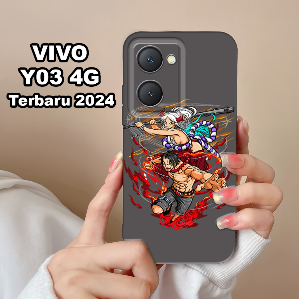 Jual S33-Case Cocok Untuk Vivo Y03 4G 2024 Terbaru-bahan karet lentur ...