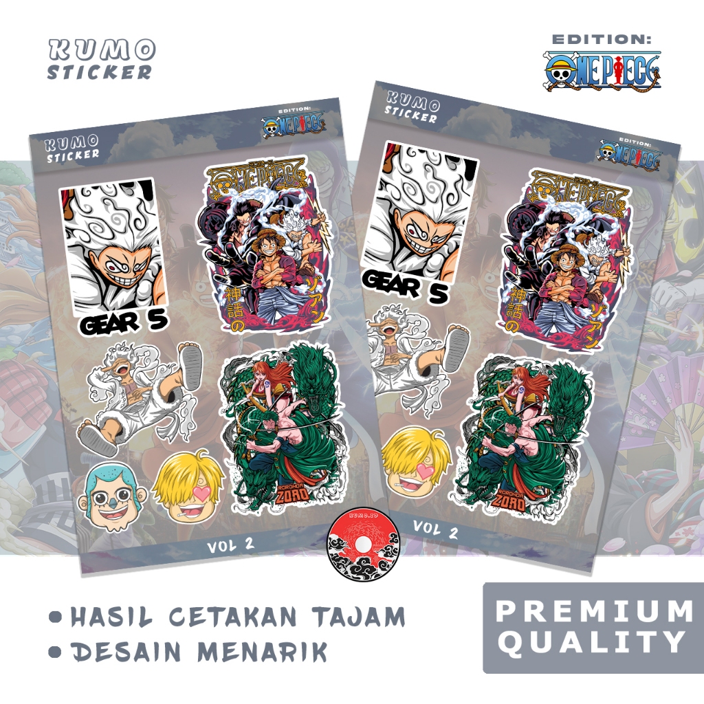 Jual Sticker Anime | One Piece Vol. 2 | Sticker Sheet Pack | Shopee ...