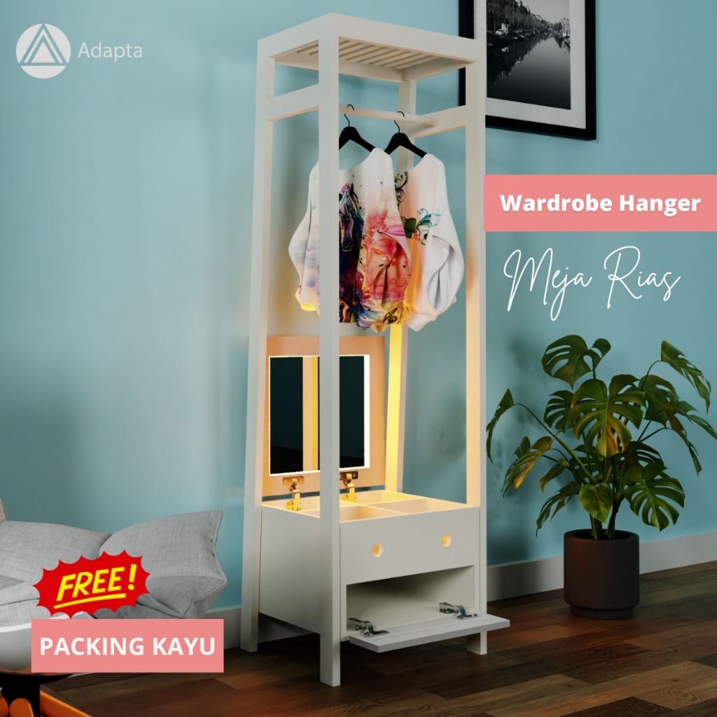 Jual Adapta - Stand Hanger Kombinasi Minimalis Aesthetic – Rak Wardrobe ...