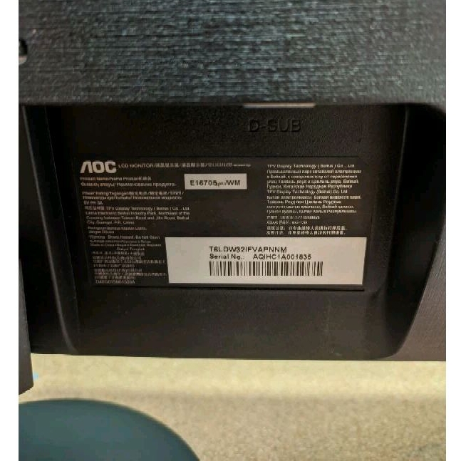 Jual MONITOR AOC 16 INCH LED WIDE LENGKAP KABEL | Shopee Indonesia