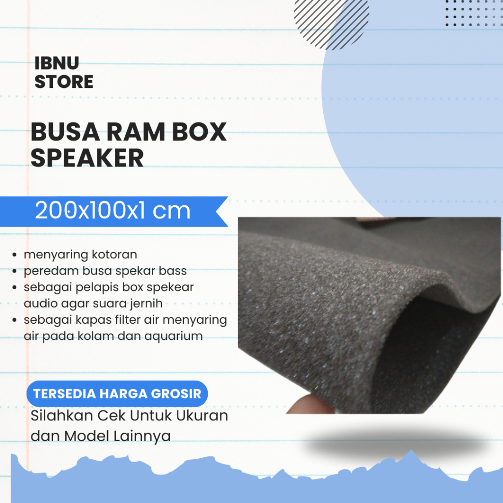 Jual Busa Ram Box Speaker Anti Air 200 x 100 x 1cm | Shopee Indonesia