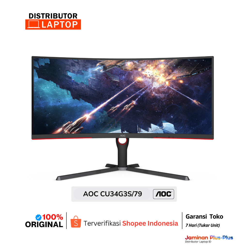 Jual MONITOR AOC GAMING CU34G3S 34 INCH / WQHD 165Hz 1ms - FREESYNC ...