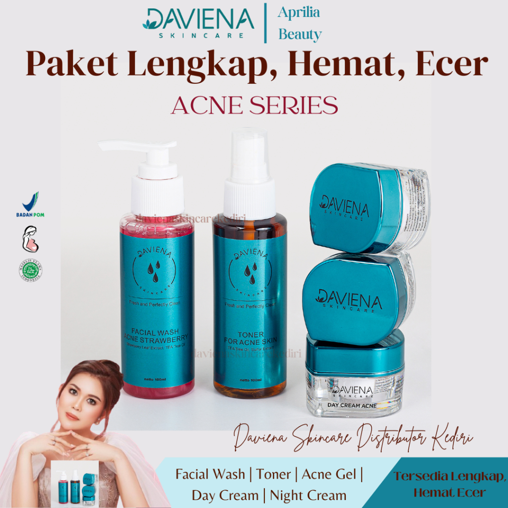 Jual (OFFICIAL DAVIENA) DAVIENA SKINCARE ACNE SERIES | AMAN BPOM ...