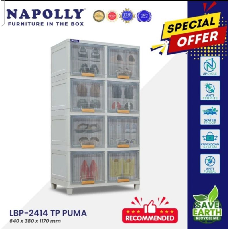 Jual Locker Box Plast Napolly LBP 2414 Locker Multifungsi Boks Sepatu ...