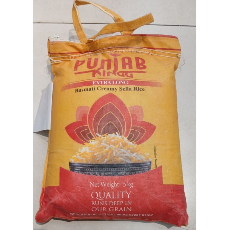 Jual Beras India PUNJAB King Extra Long Basmati Creamy Sella Rice Beras ...
