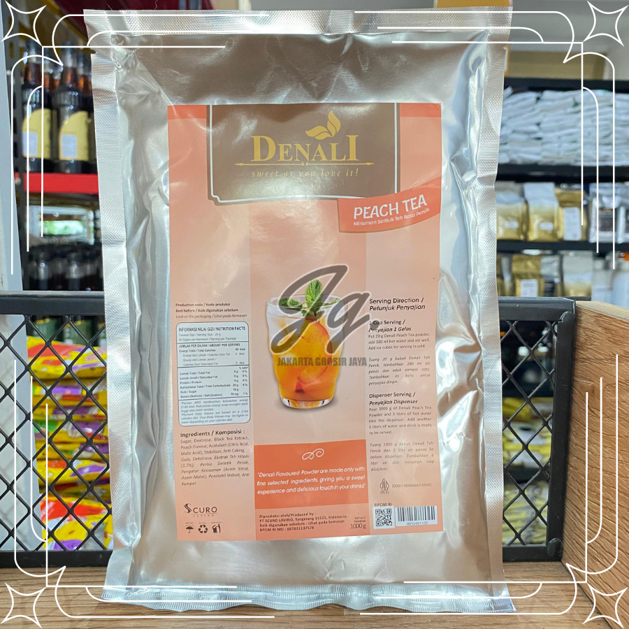 Jual BUBUK DENALI PEACH TEA | POWDER PEACH TEA | PEACH TEA 800 gr ...
