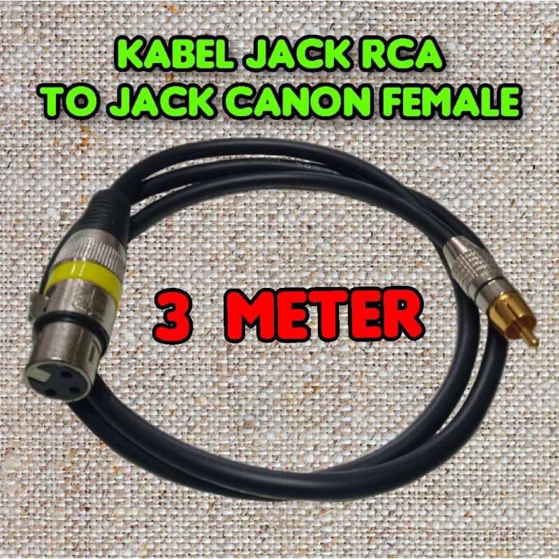Jual Kabel jack RCA to Jek canon female xlr panjang 5 Meter | Shopee ...