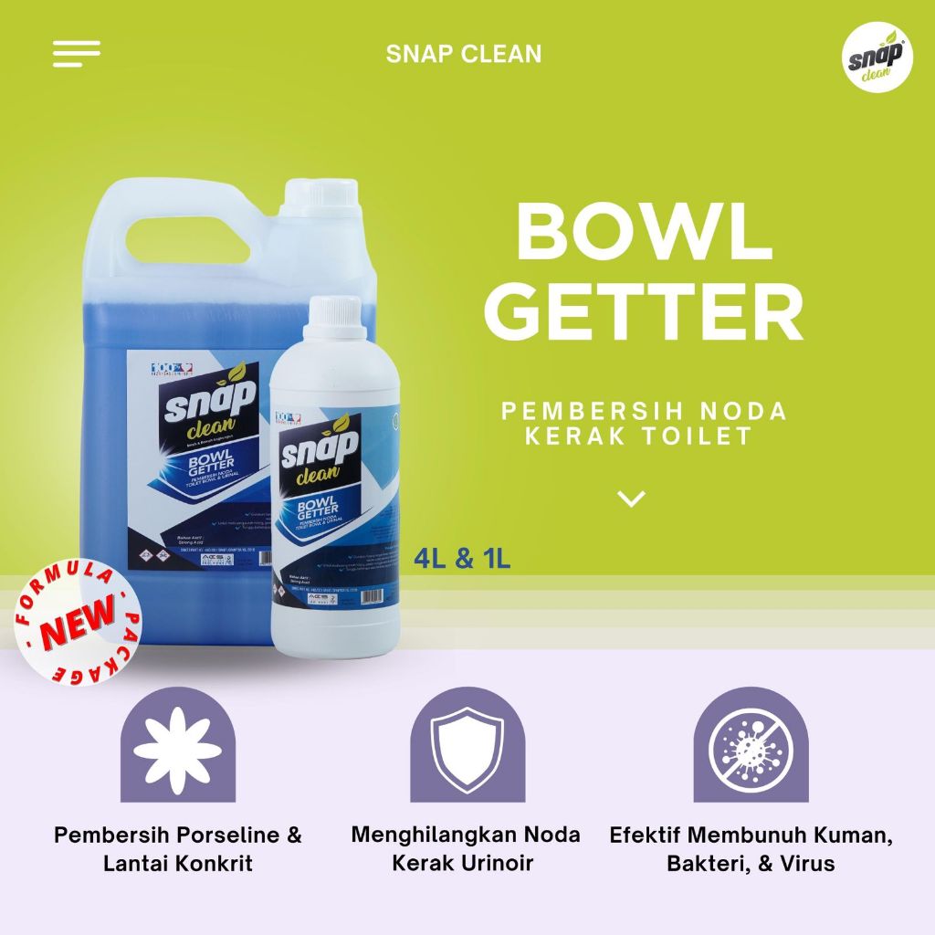 Jual Snap Clean Bowl Getter Toilet Cleaner | Shopee Indonesia