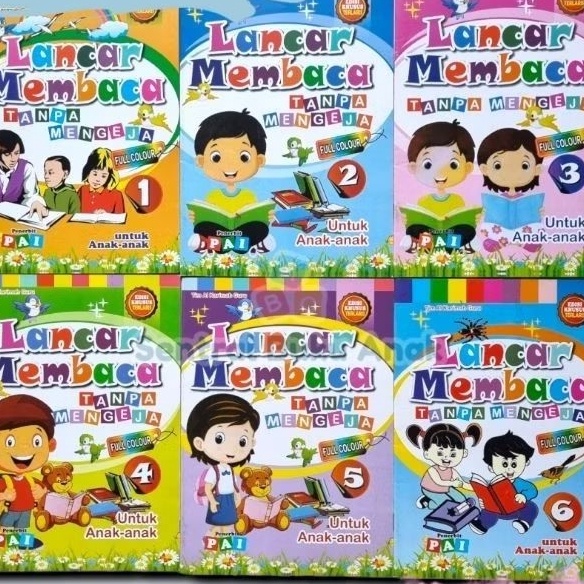 Jual KODE U73H Paket Isi 6 Buku Lancar Membaca Tanpa Eja Full colour ...