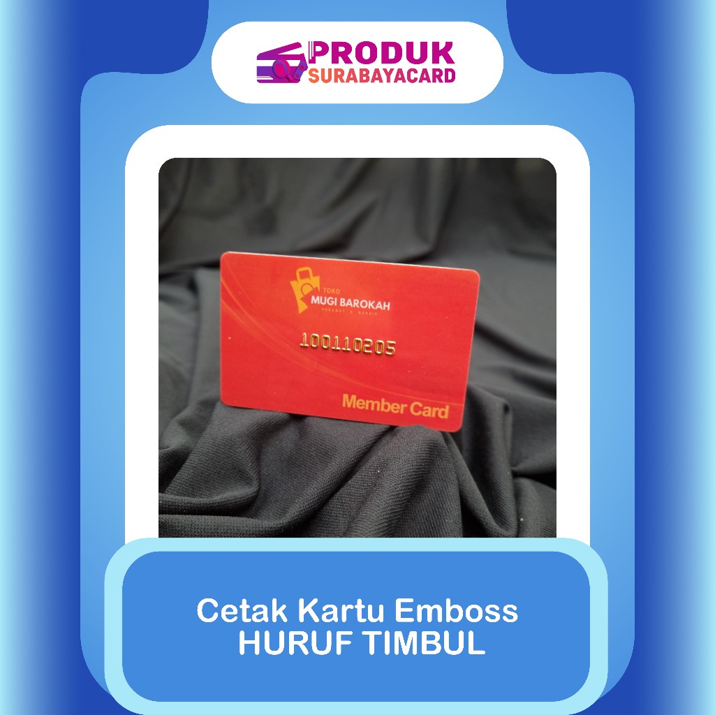Jual Cetak Kartu Emboss Cetak IDcard Emboss HURUF TIMBUL member card ...