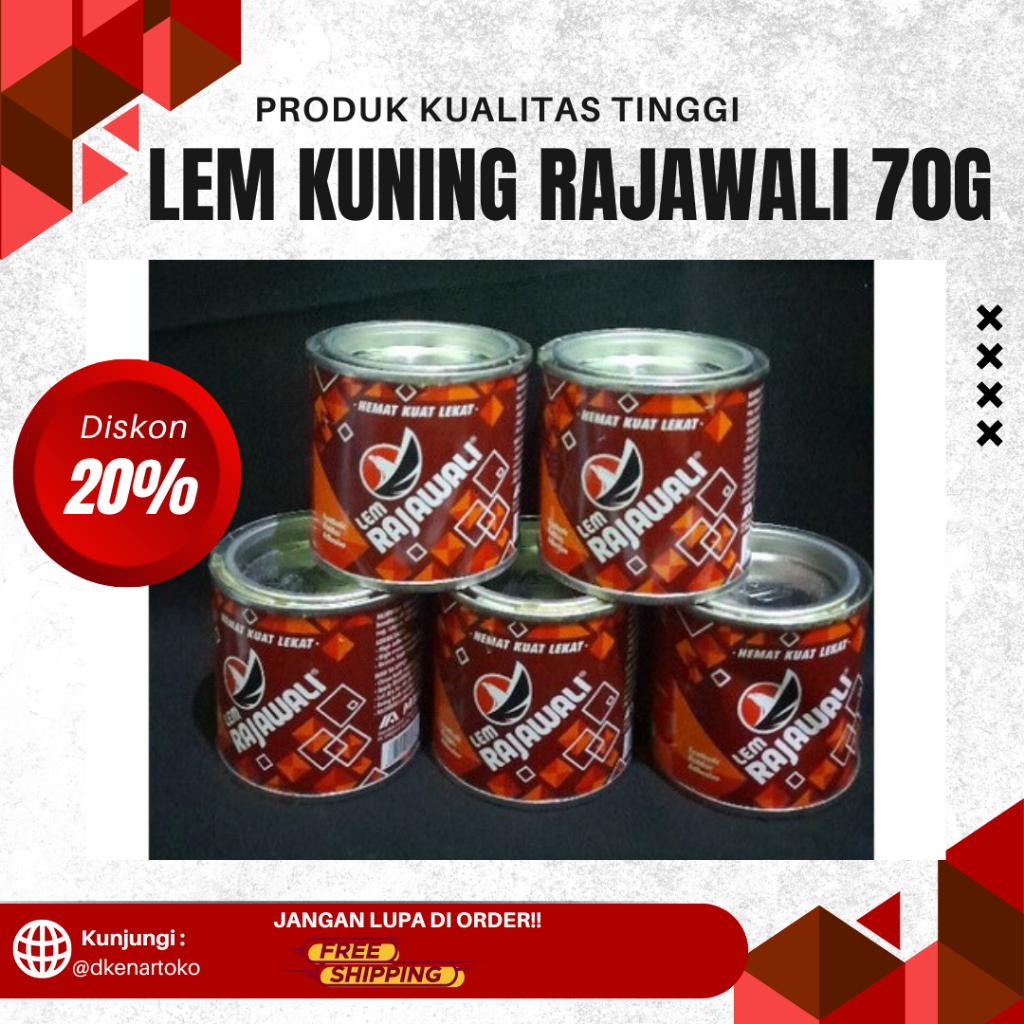 Jual LEM KUNING RAJAWALI70G||Lem kuning Rajawali asli 70 gram aibon ...