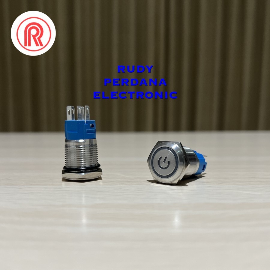 Jual SWITCH PUSH BUTTON SAKLAR ON OFF SELF LOCKING LOCKED LOCK KUNCI 5P ...