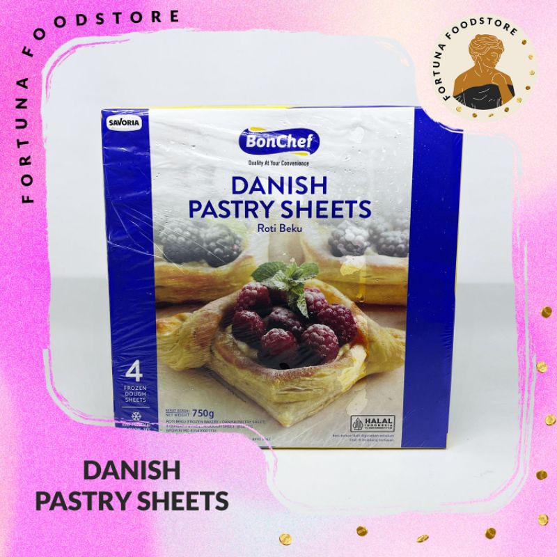 Jual Bonchef Danish Pastry Sheets Roti Beku Halal 750gr | Shopee Indonesia