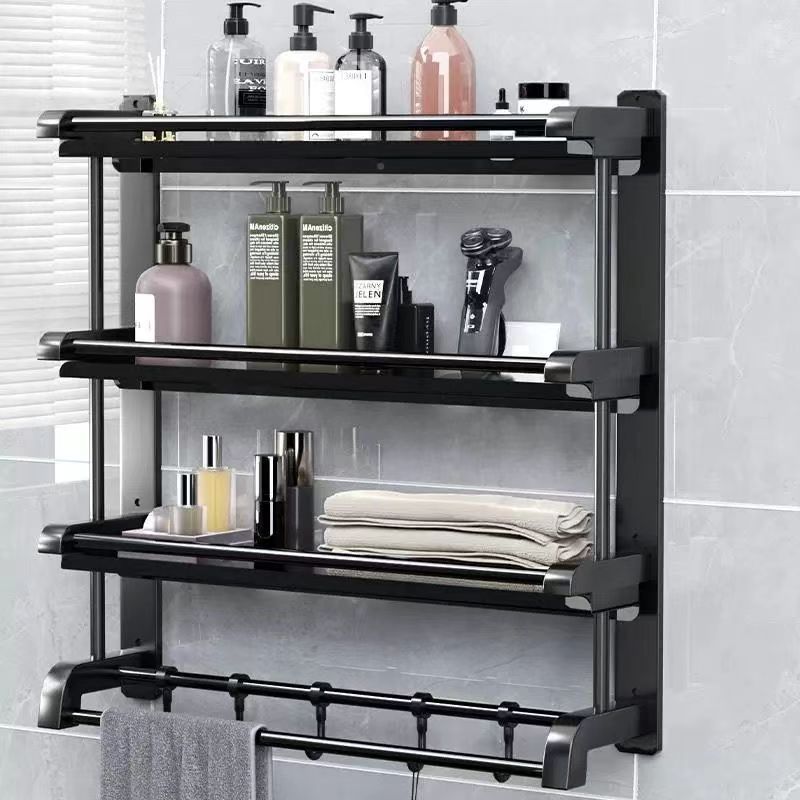 Jual Rak Kamar Mandi Dinding Hitam Stainless Steel Rak Sabun Kamar ...