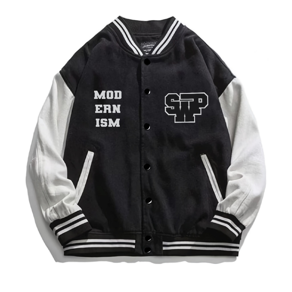 Jaket Oversized Vintage Varsity Jacket Jaket Bomber Varsity