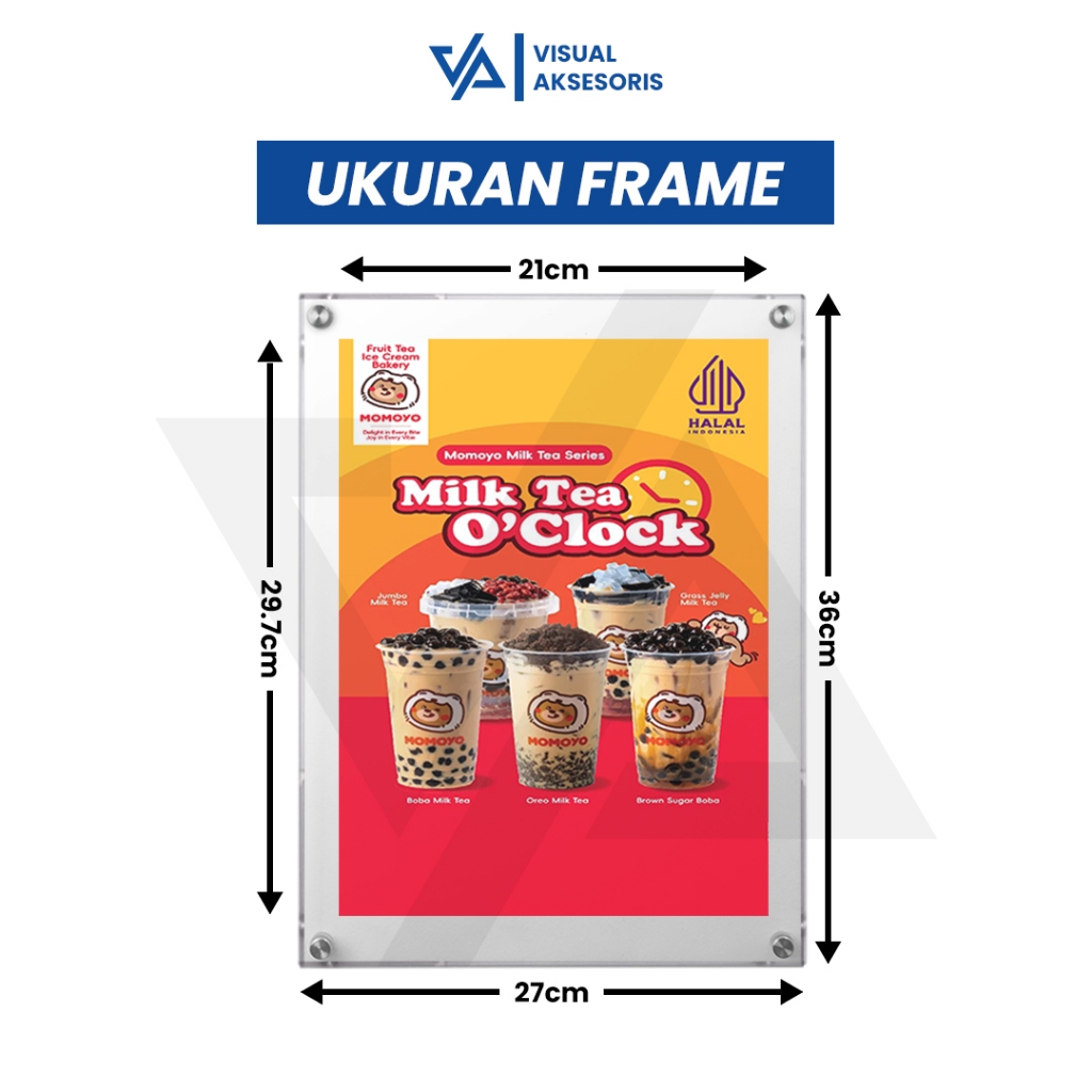 Jual Frame Dinding Akrilik A4 | Bingkai Poster Dinding | Frame Display ...