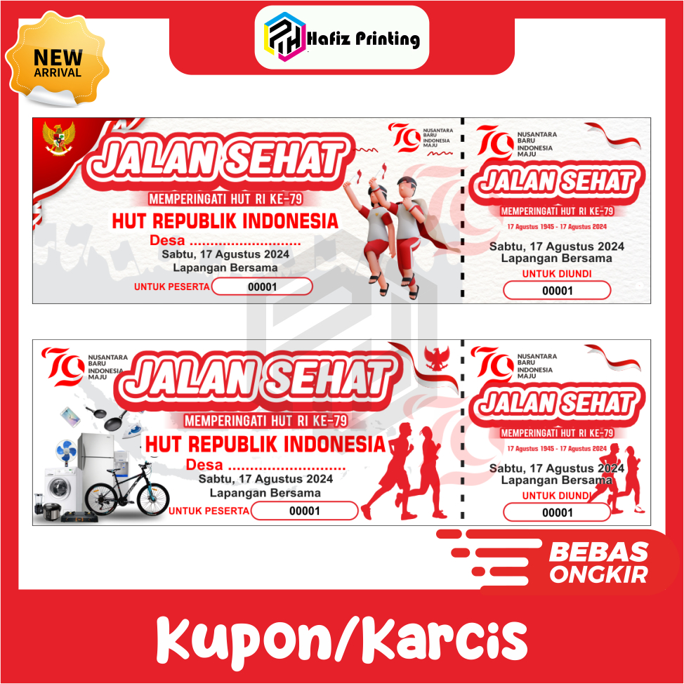 Jual Cetak Kupon Custom Kupon Jalan Sehat Karcis Parkir Kupon Undian Shopee Indonesia