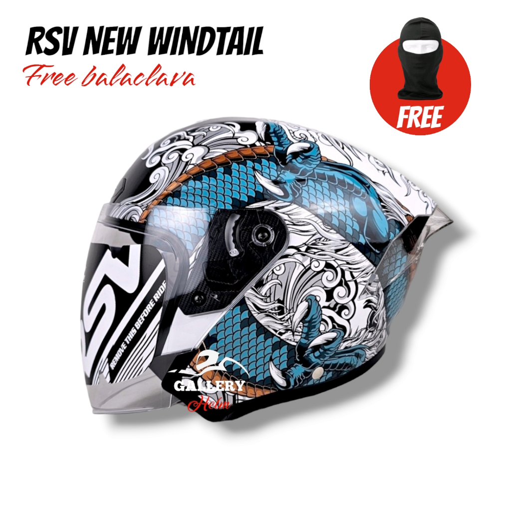 Jual HELM RSV WINDTAIL RYUJIN | HELM RSV HALF FACE | Shopee Indonesia