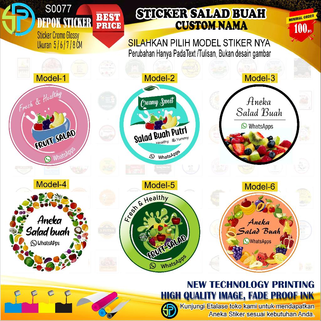 Jual Stiker Salad Buah | Shopee Indonesia