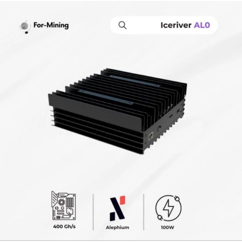 Jual ICERIVER ALPH AL0 400GH 100W | Shopee Indonesia IceRiver ALPH AL0 400Gh/S 100W