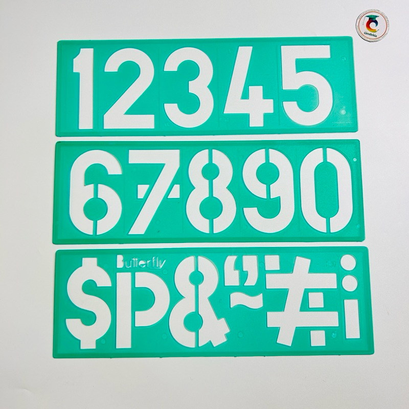 Jual Penggaris Sablon Mal Huruf Angka BUTTERFLY HA-860 Lettering ...