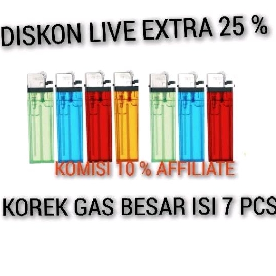 Jual Korek gas besar isi 7 pcs ( LIVE EXTRA 25%) | Shopee Indonesia