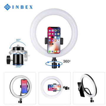 INBEX Ring Light 26CM HP Holder Ringlight Makeup Muka Dimmable Ring Lamps Photo Studio Tools