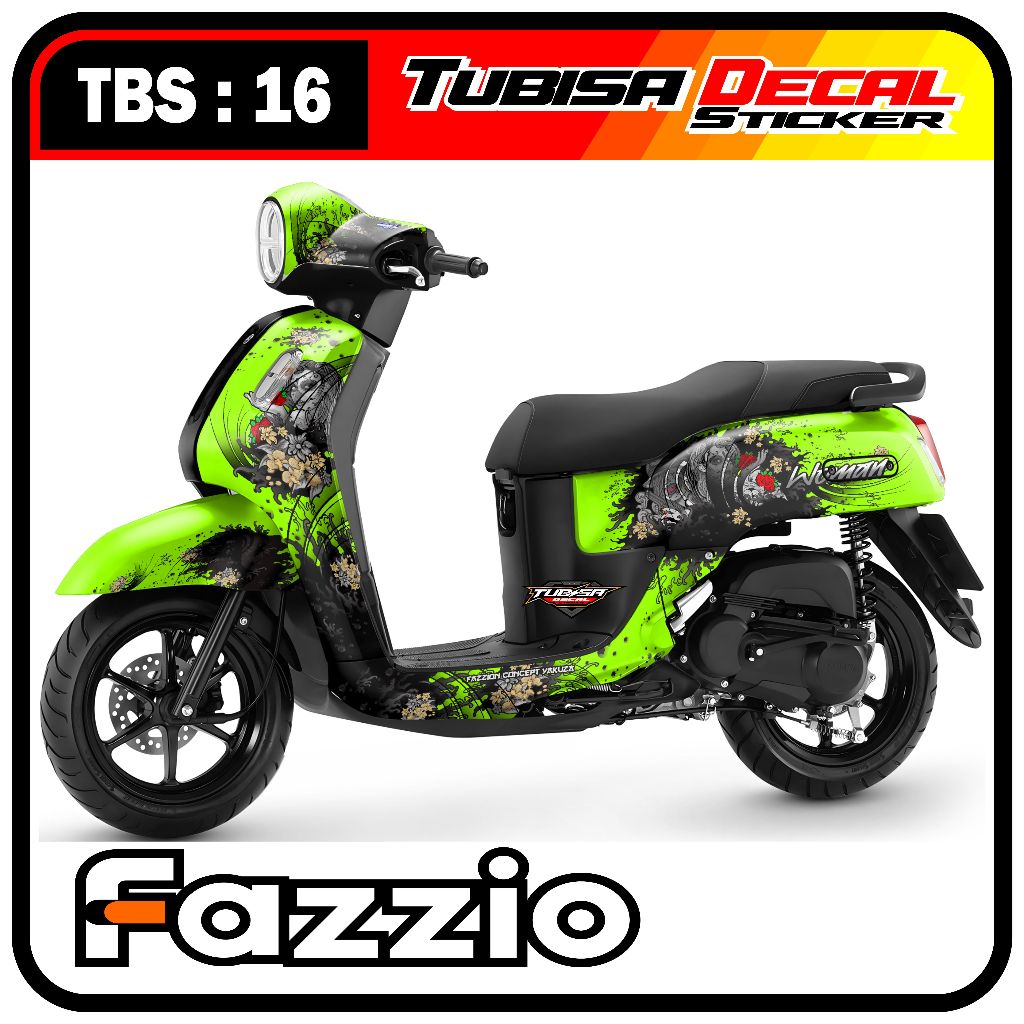 Jual Decal Stiker Variasi Full Body Yamaha FAZZIO Premium Racing. TBS ...