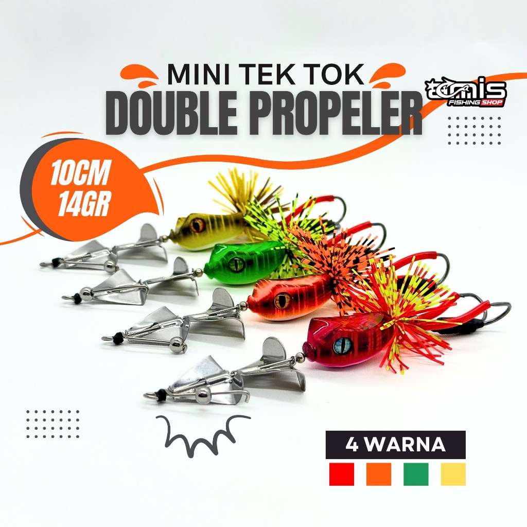Jual Mini Tek Tok Double Propeler Slater Buzz Slash Bait Umpan Casting ...