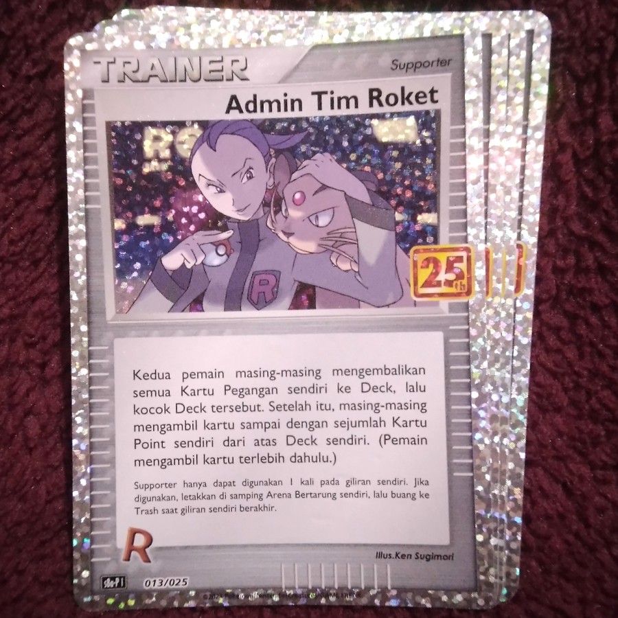 Jual Admin Tim Roket 25th Anniversary 013/025 - Pokemon TCG Indonesia ...
