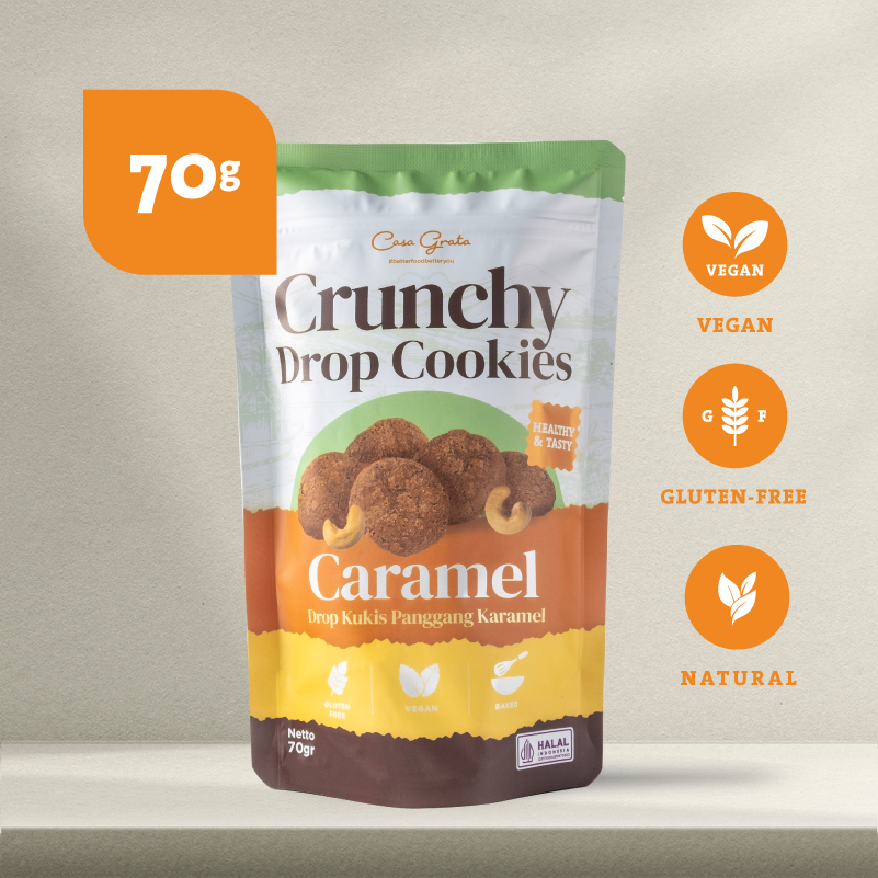 Jual Caramel 70gram - Crunchy Drop Cookies by Casa Grata - Gluten Free ...