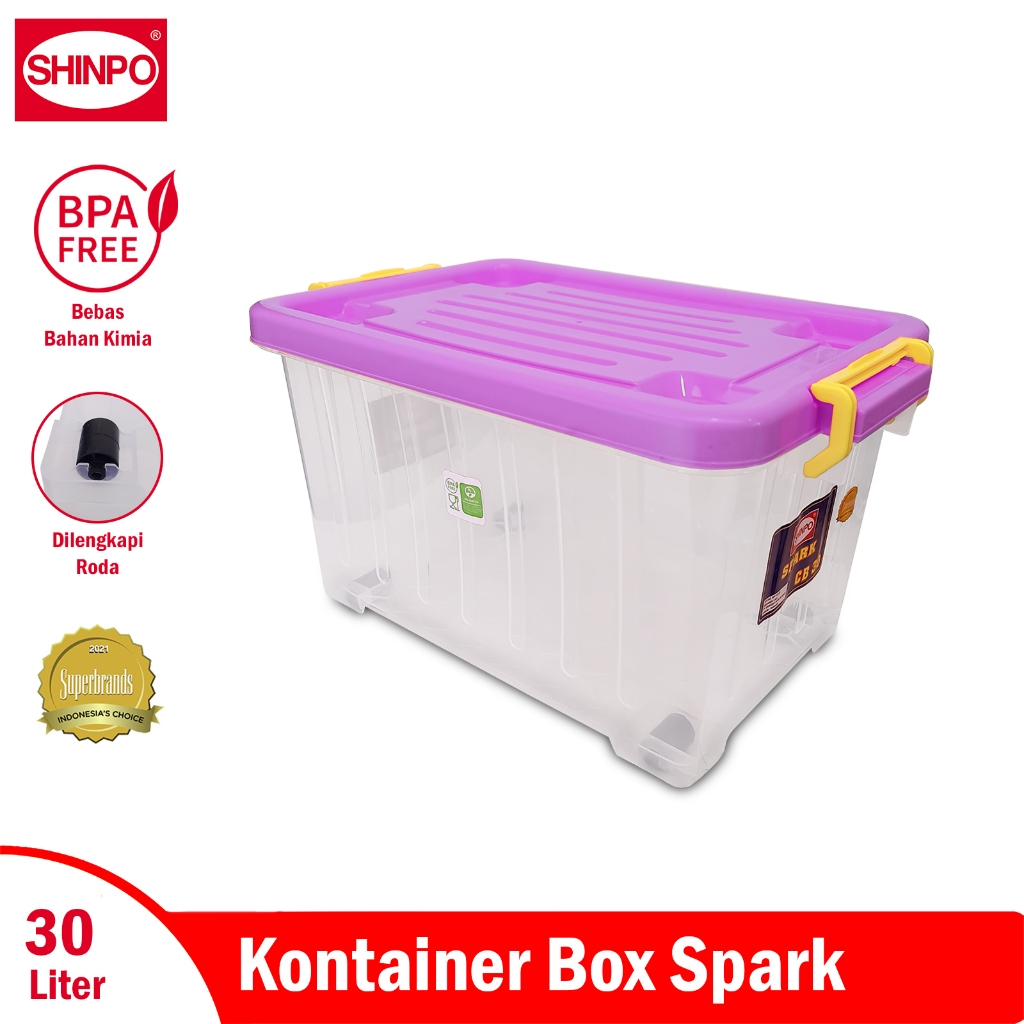 Jual SHINPO Kontainer Plastik Dengan Roda Spark Container Box Kotak ...
