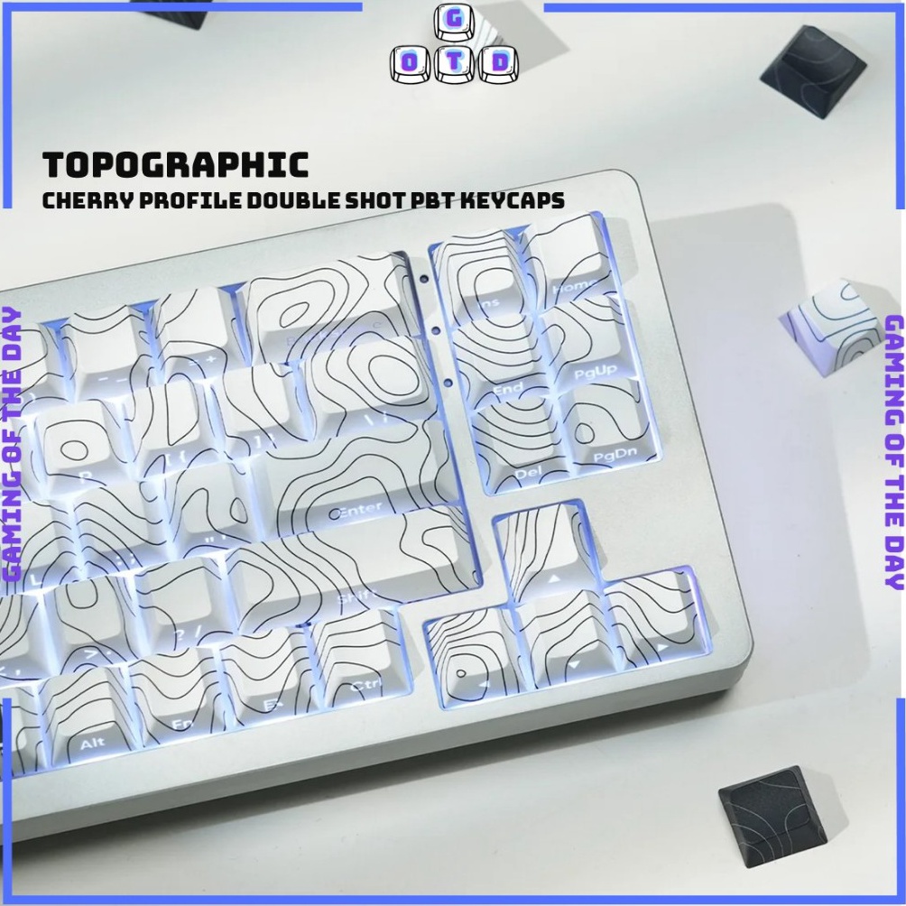Jual Topographic Keycaps Side Letter by GOTD Cherry Profile PBT Double ...