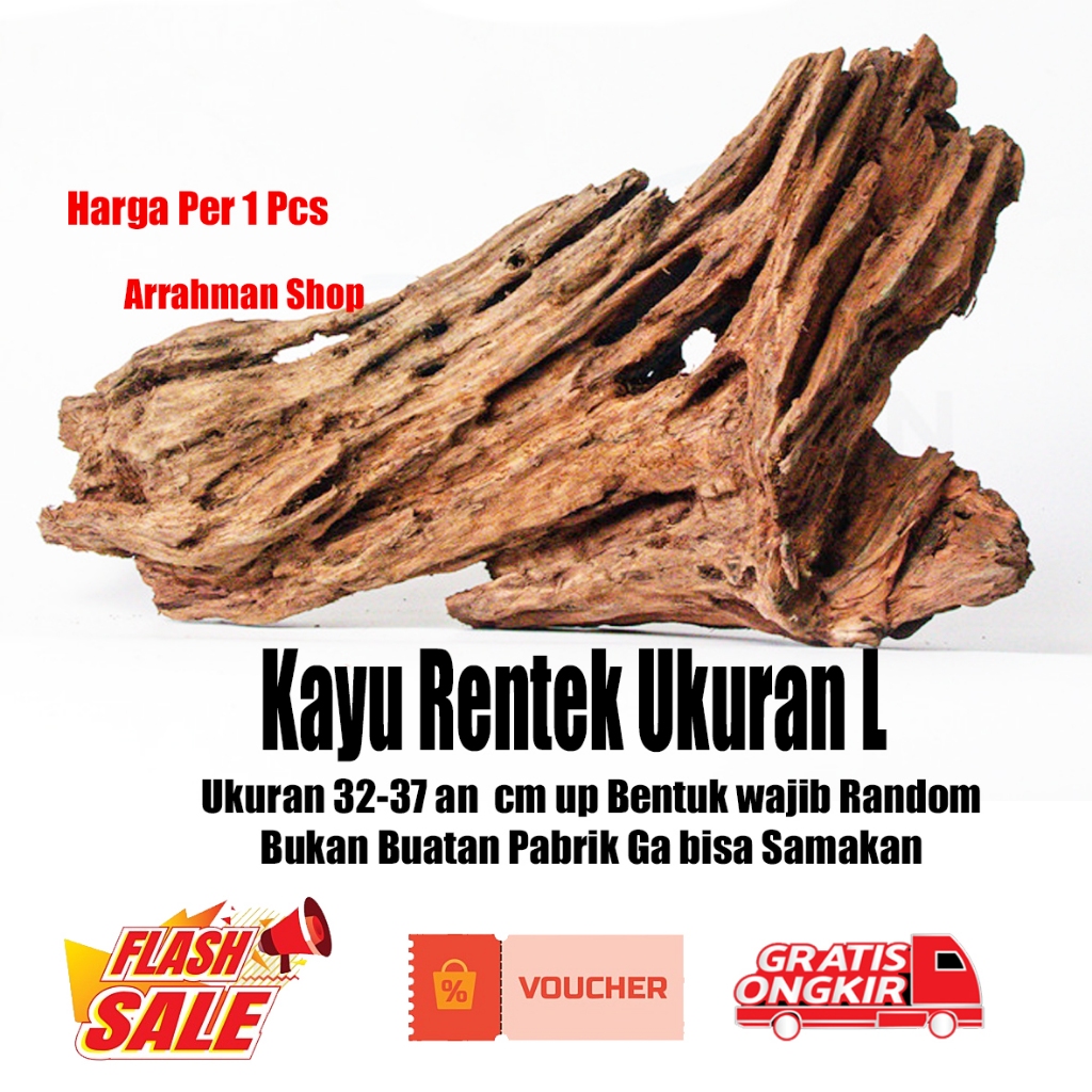Jual Kayu Rentek - Rentek Wood Size L Aquascape Aquarium hiasan ...