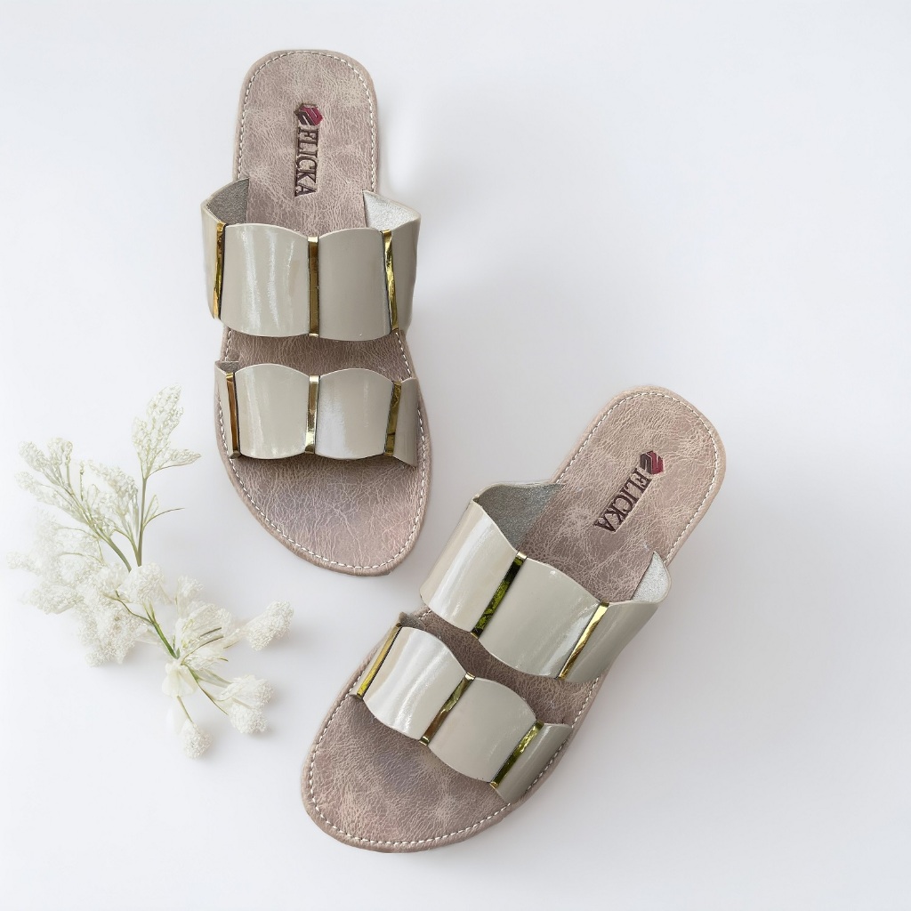 Jual Sandal Selop Wanita Glosy Casual Formal Non Slip Sandal Teplek Ala ...