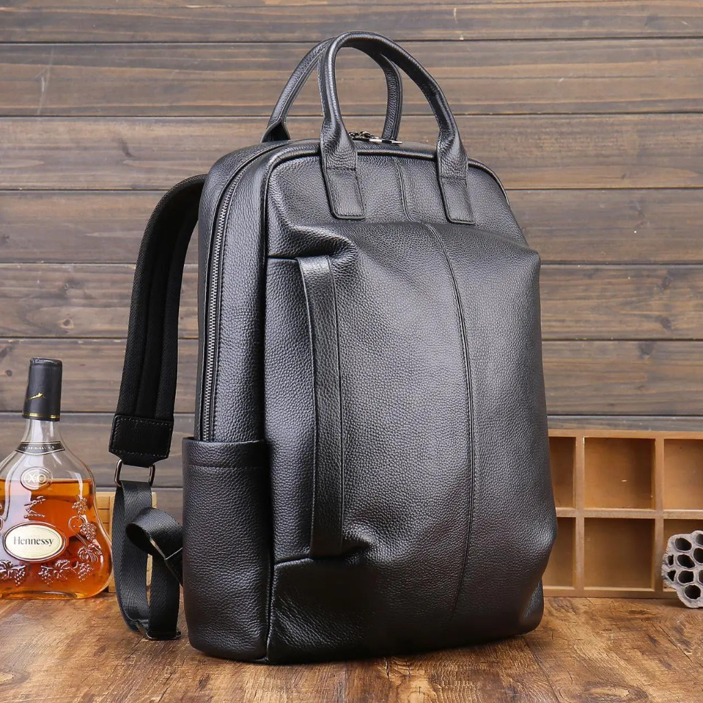 Jual Ransel kulit sapi asli pria model simpel asli Garut | Shopee Indonesia