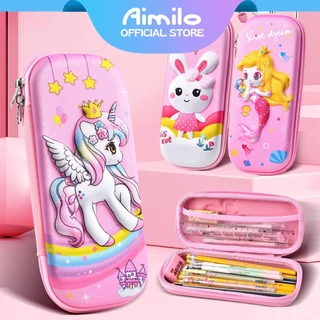 [READY] Aimilo Tempat Pensil Aesthetic 3D Tempat Pensil Anak Perempuan Waterproof Kotak Pensil Anak Laki Laki Alat Tulis Sekolah