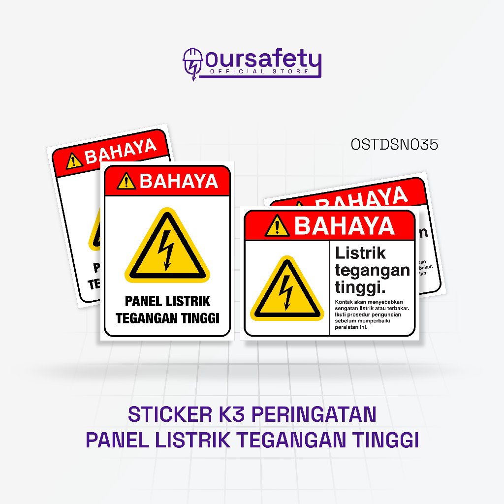 Jual Stiker K3 Panel Listrik Tegangan Tinggi | Shopee Indonesia