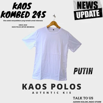 Kaos Polos Combed 24S Cotton Combed Premium Kaos Lengan Pendek Pria Wanita