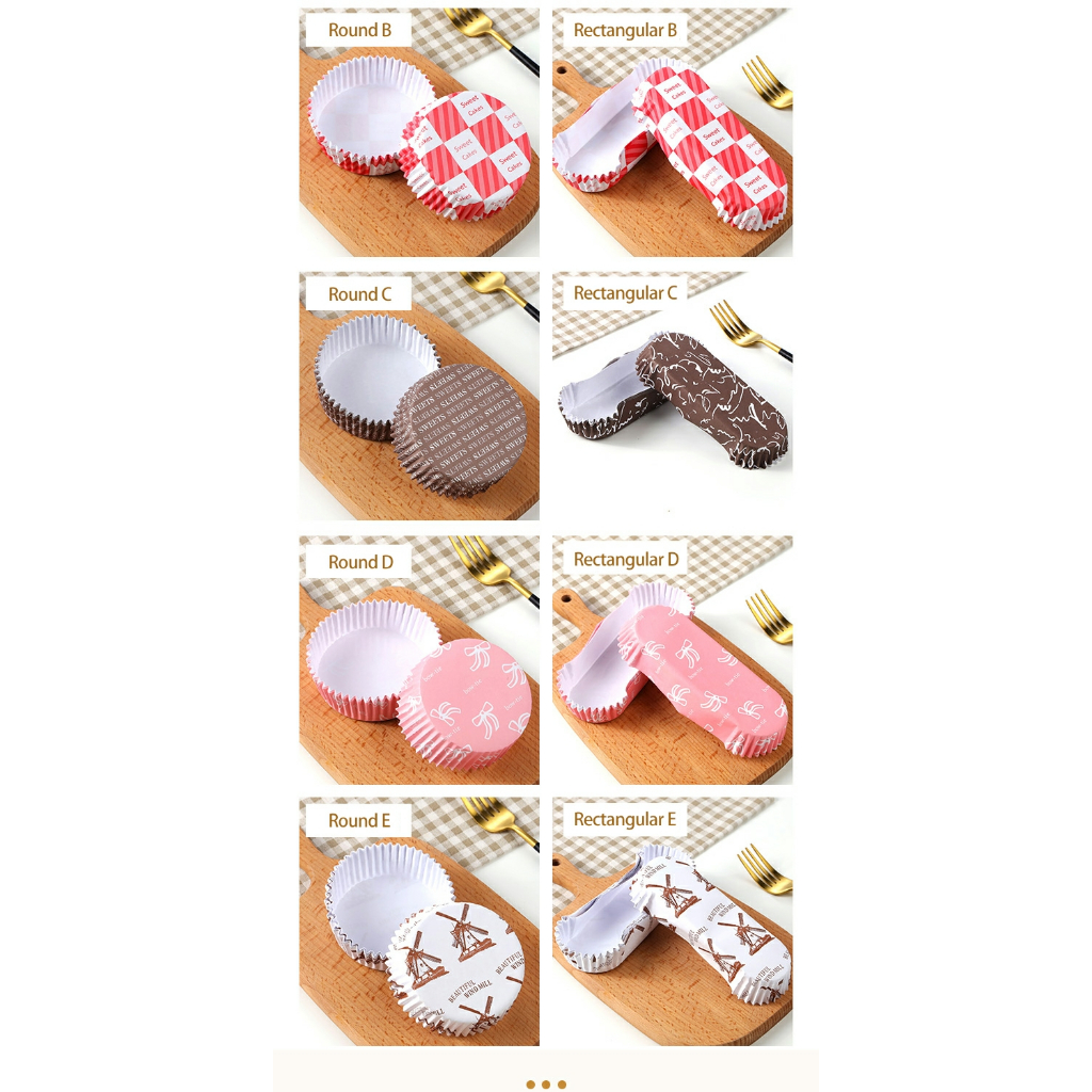 Jual 200pcs Paper Cup Case Roti Bulat Paper Cup Oval Roti Kertas ...