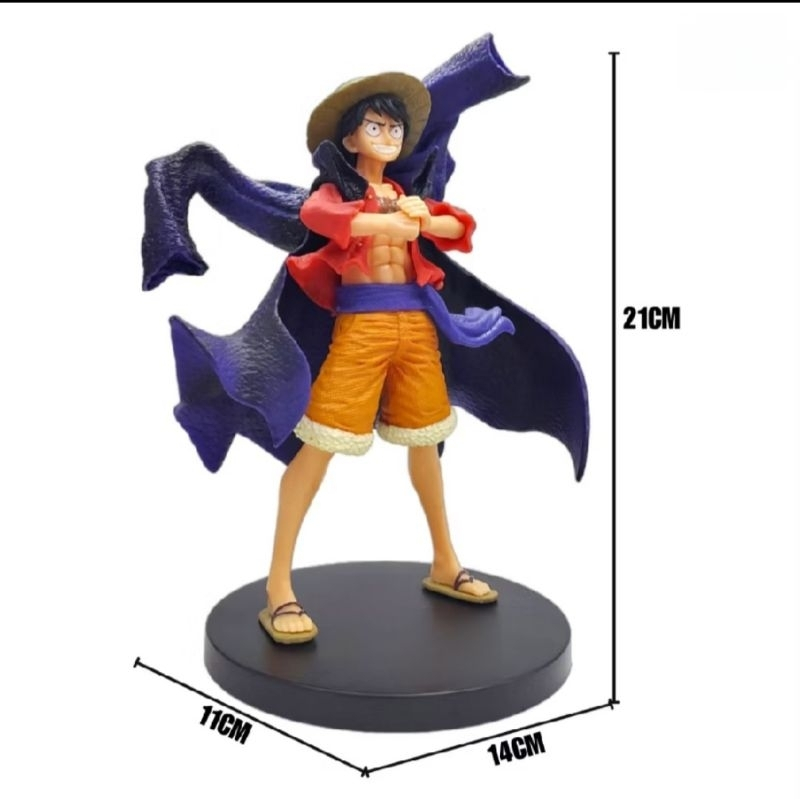 Jual action figure one piece luffy jubah hitam kepal tangan | Shopee ...