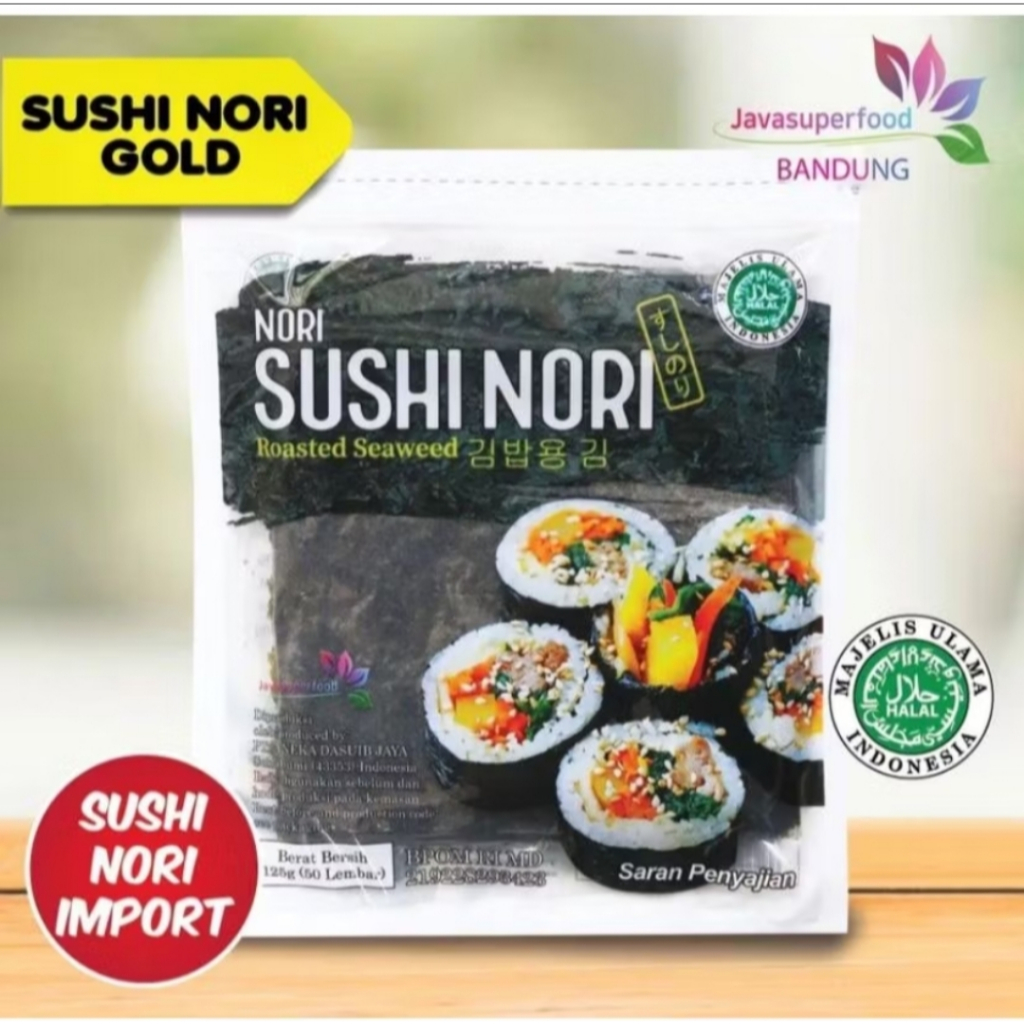 Jual Sushi Nori Seaweed Rumput Laut Panggang / Sushi Nori HALAL 5 ...