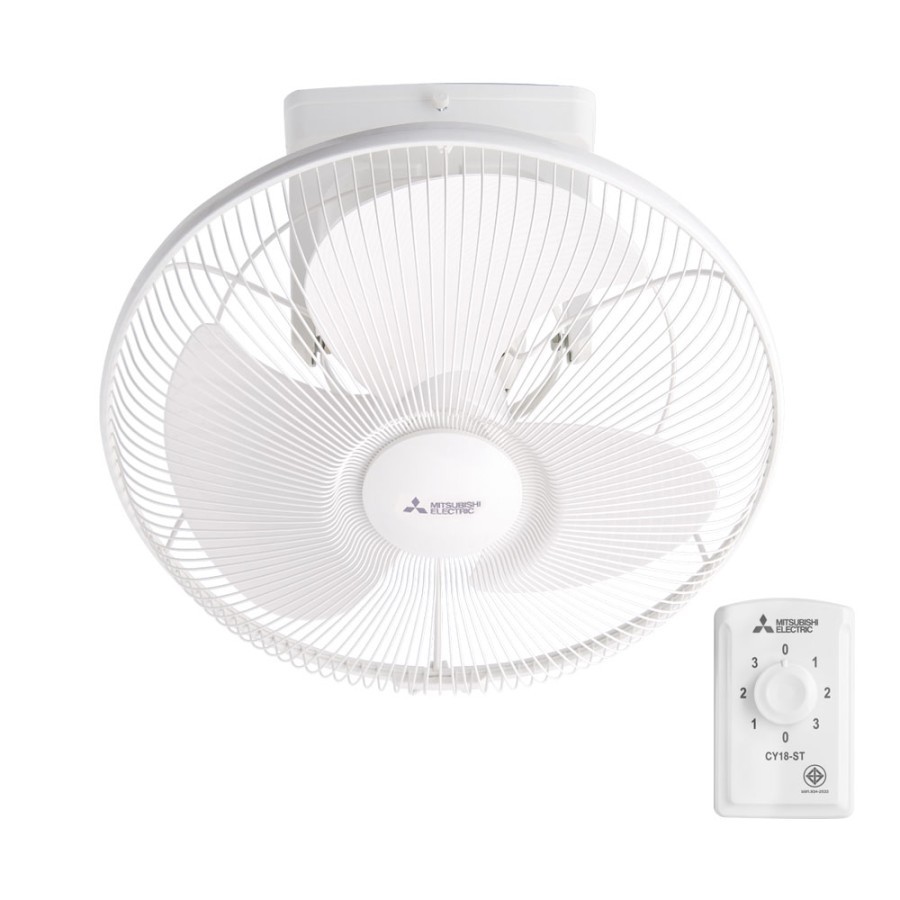Jual Mitsubishi CY16SAWH Auto Fan 16 inch White Kipas Angin Plafon ...