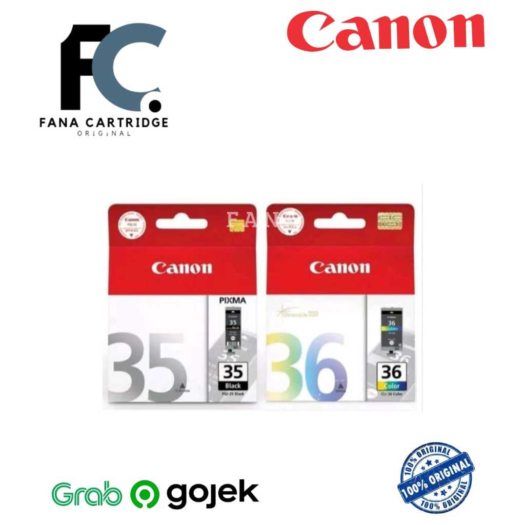 Lot De 2 Cartouches D'encre Noire Canon PGI-35 Originales – Pour Imprimante Pixma