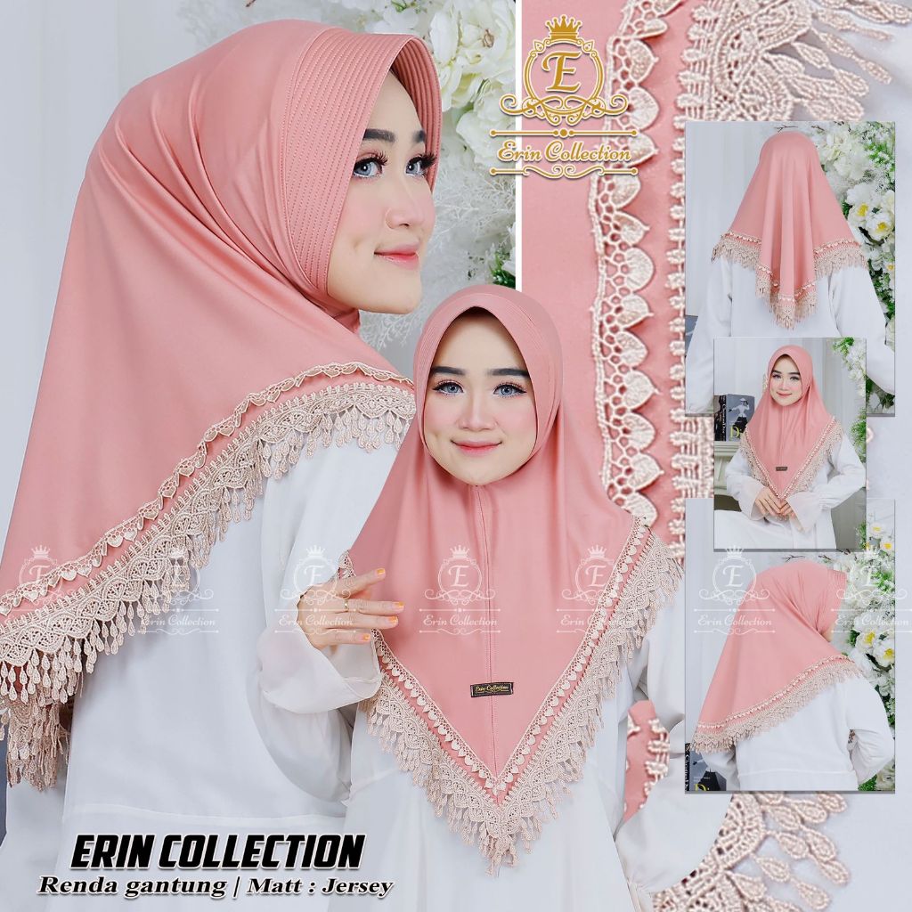 Jual ERIN COLLECTION JILBAB INSTAN RENDA 2SUSUN HIJAB INSTAN JERSEY ...