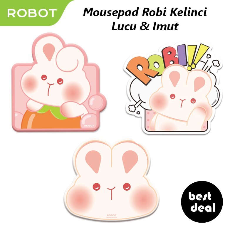 Jual Robot RP07 MousePad Robi Rabbit Kelinci Design Lucu Imut (Untuk ...