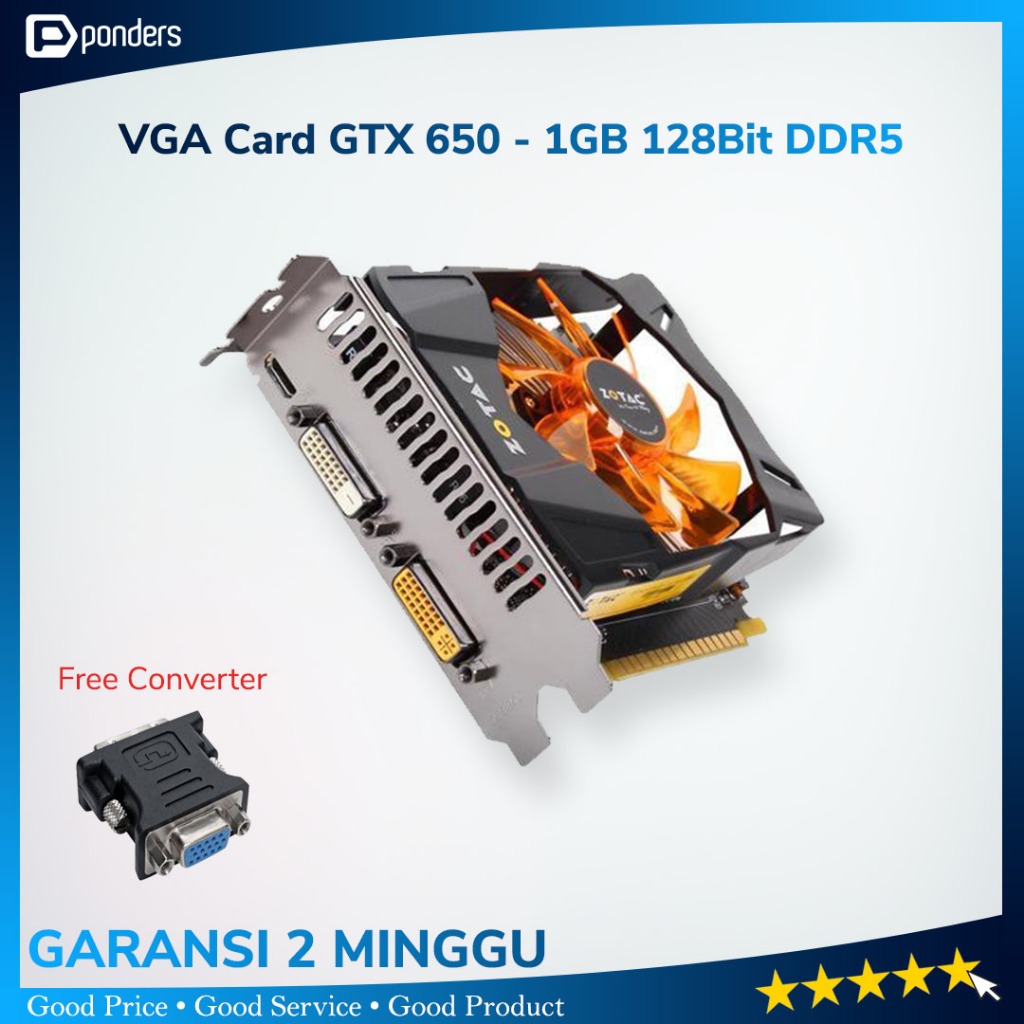 Jual VGA PCI Express VGA External GTX 650 6PIN Power 1GB 128BIT DDR5 Shopee Indonesia